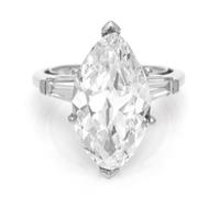 A Platinum and Marquise Cut Diamond Ring, 4.80 dwts.