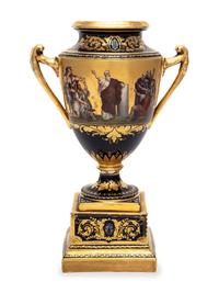 A Vienna Porcelain Urn and Stand