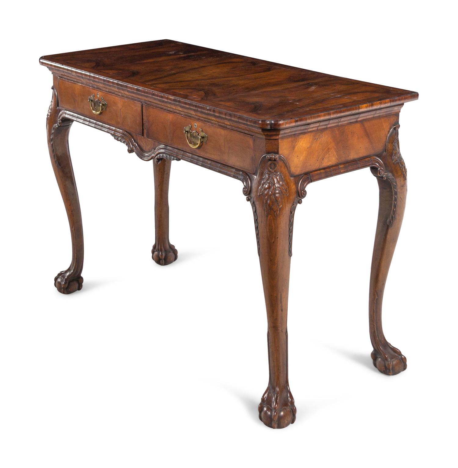 A George III Carved Mahogany Writing Table