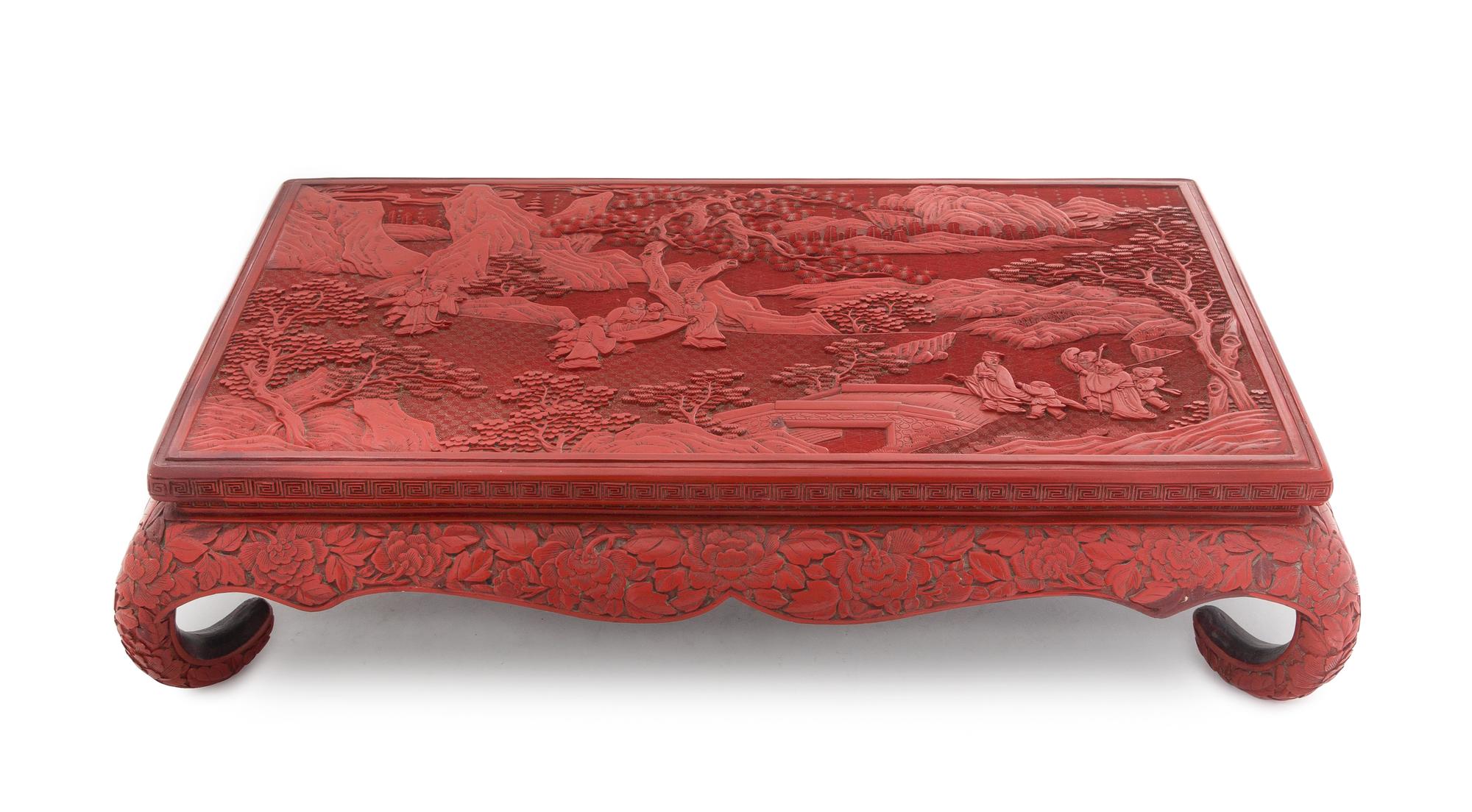 A Cinnabar Lacquer Kang Table