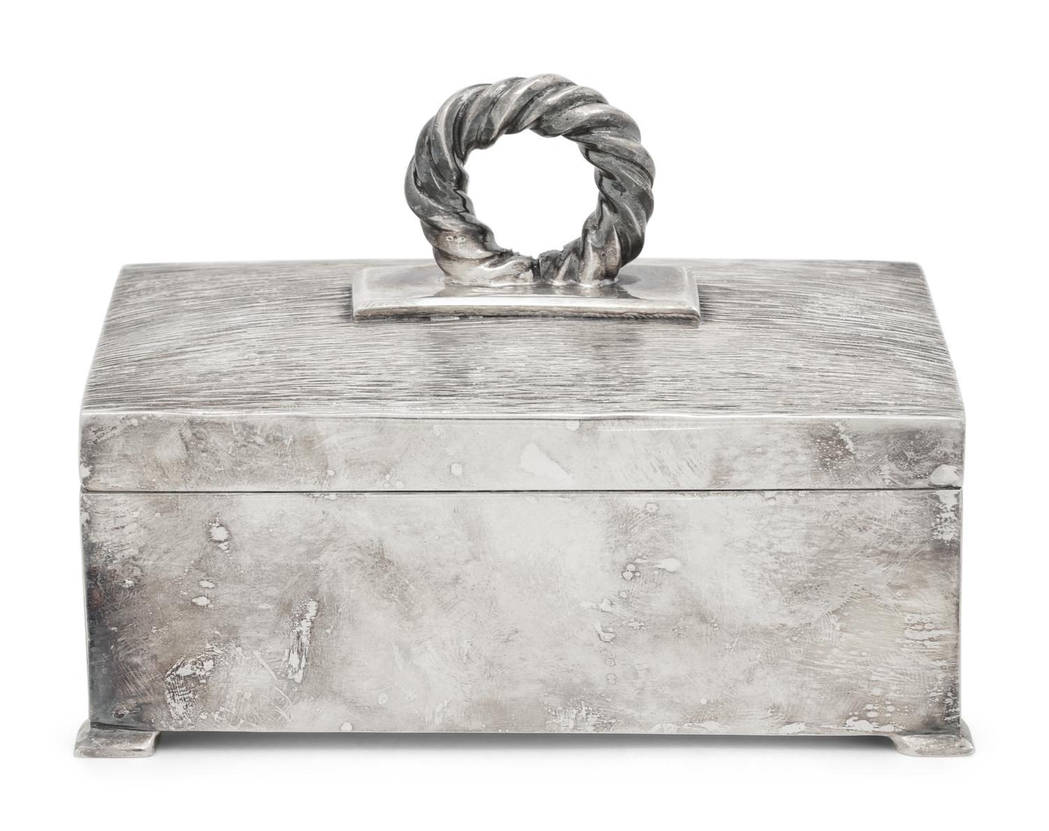 An American Silver Covered Box