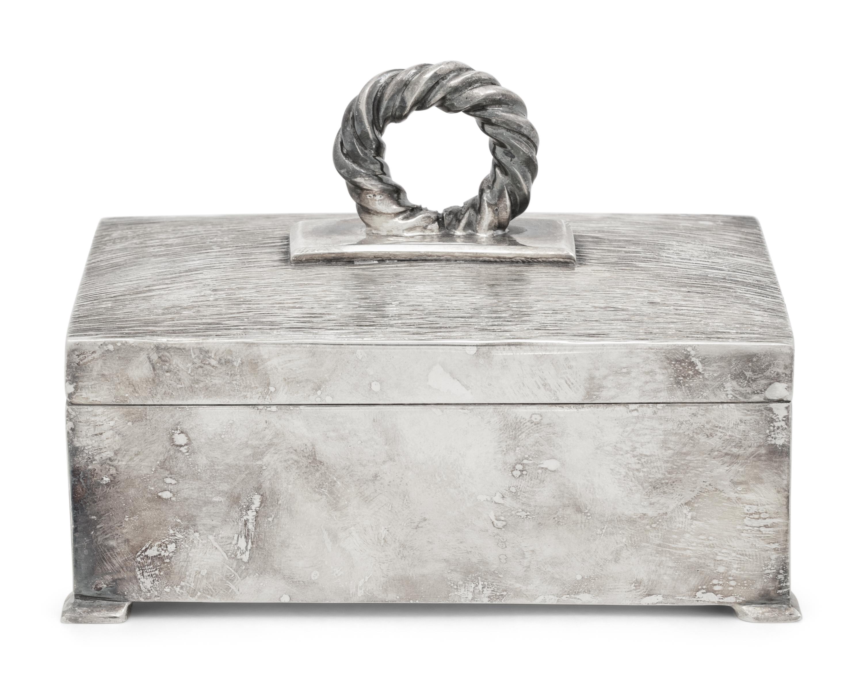 An American Silver Covered Box