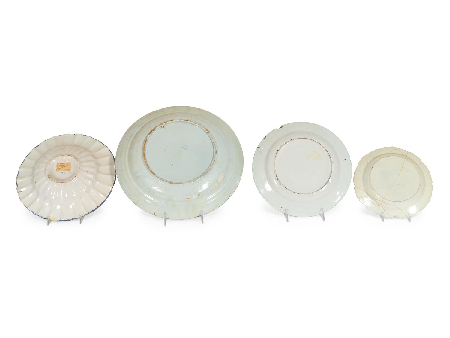 A Group of Thirteen Delft Earthenware Plates and Chargers