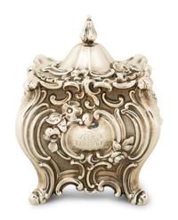 An English Silver Tea Caddy — Robinson, Edkins and Aston, Birmingham, 1841