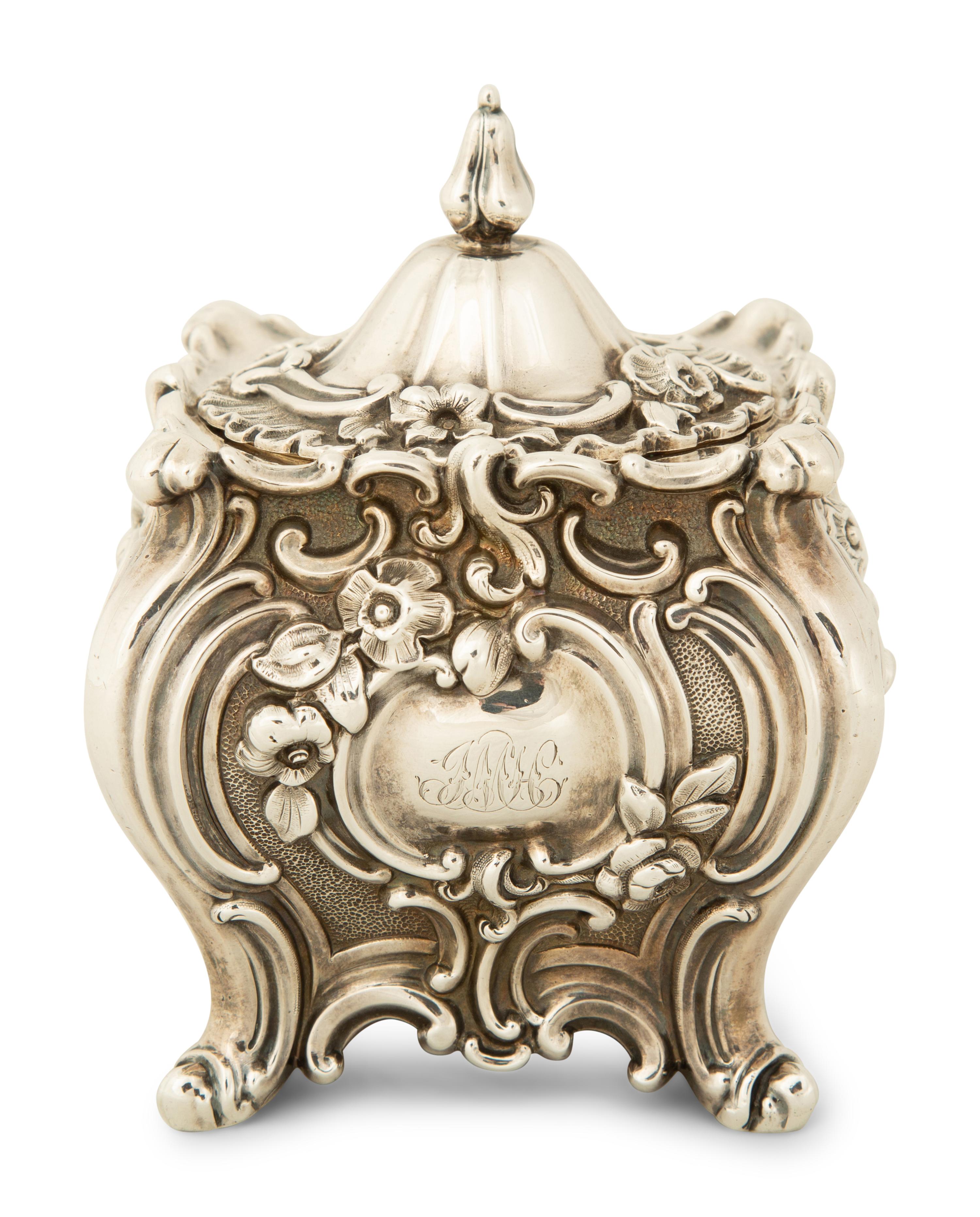 An English Silver Tea Caddy — Robinson, Edkins and Aston, Birmingham, 1841