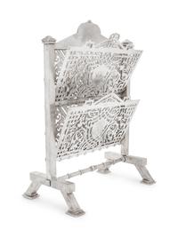 A Russian Silver Letter Rack