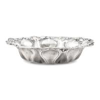 An American Art Nouveau Silver Floral Repousse Bowl