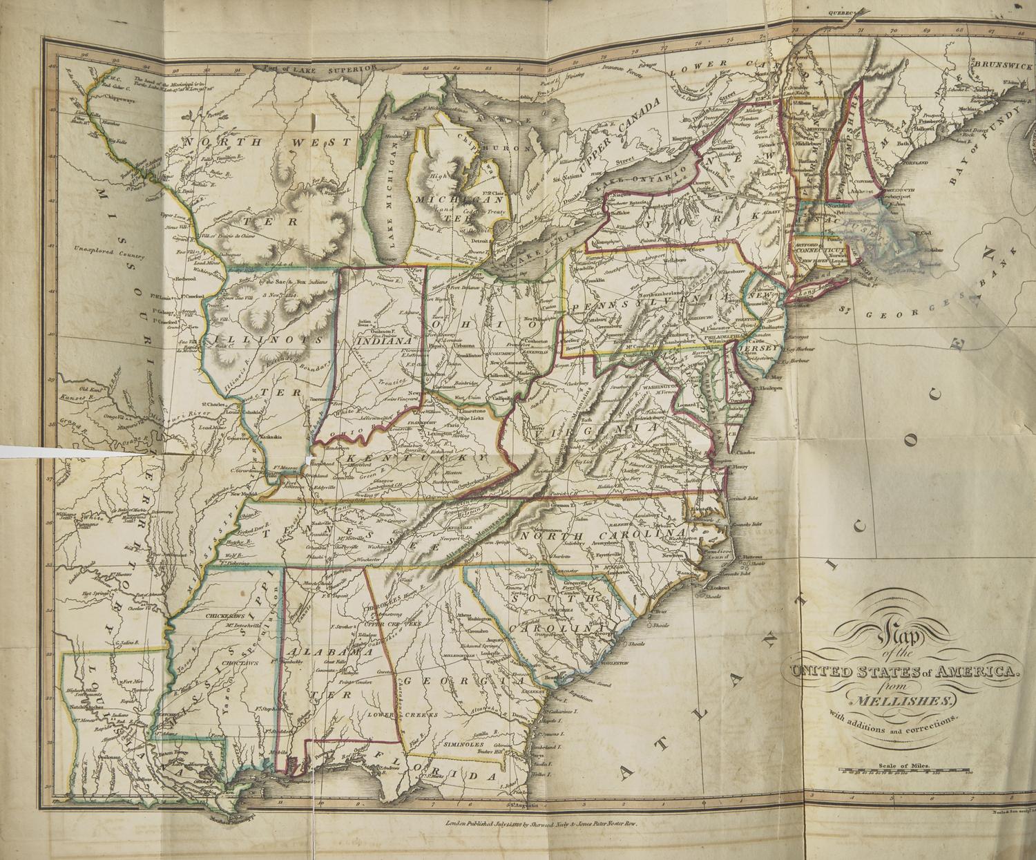 [Americana] Palmer, John. Journals of Travels in the United States of North America, and in Lower Canada, Performed in the Year 1817...