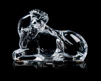 A Baccarat Horse Length 4 5/8 inches.