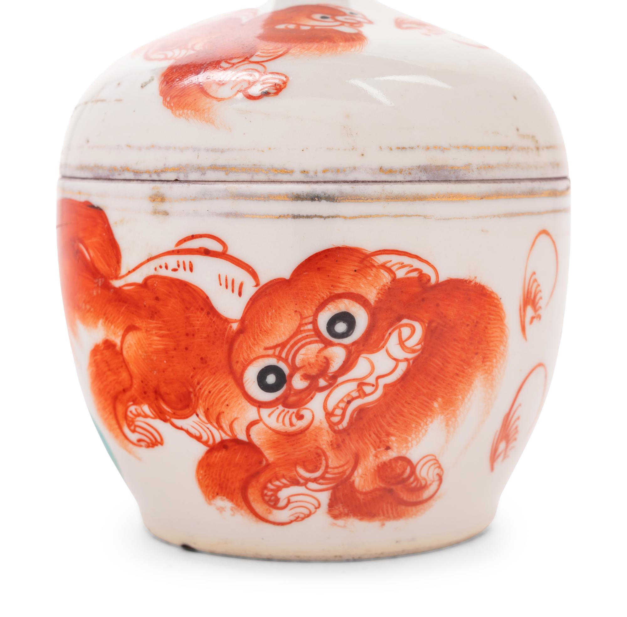 Two Chinese Famille Rose Porcelain Covered Jars