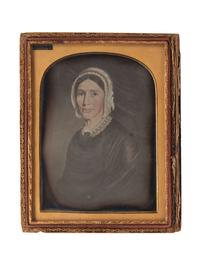 [EARLY PHOTOGRAPHY]. A group of 11 daguerreotypes of painted portraits highlighted by a pair of half plate images by Cowden of Wheeling, VA, including: