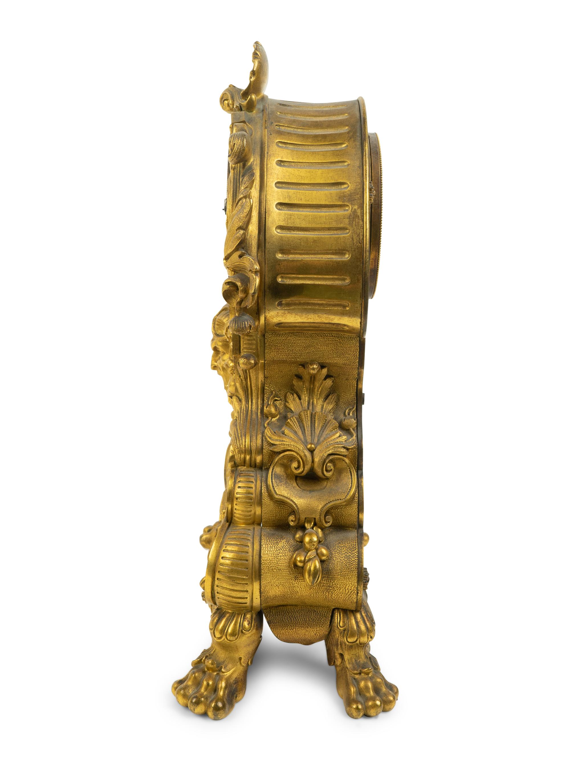 A Napoleon III Gilt Bronze Clock — LATE 19TH CENTURY