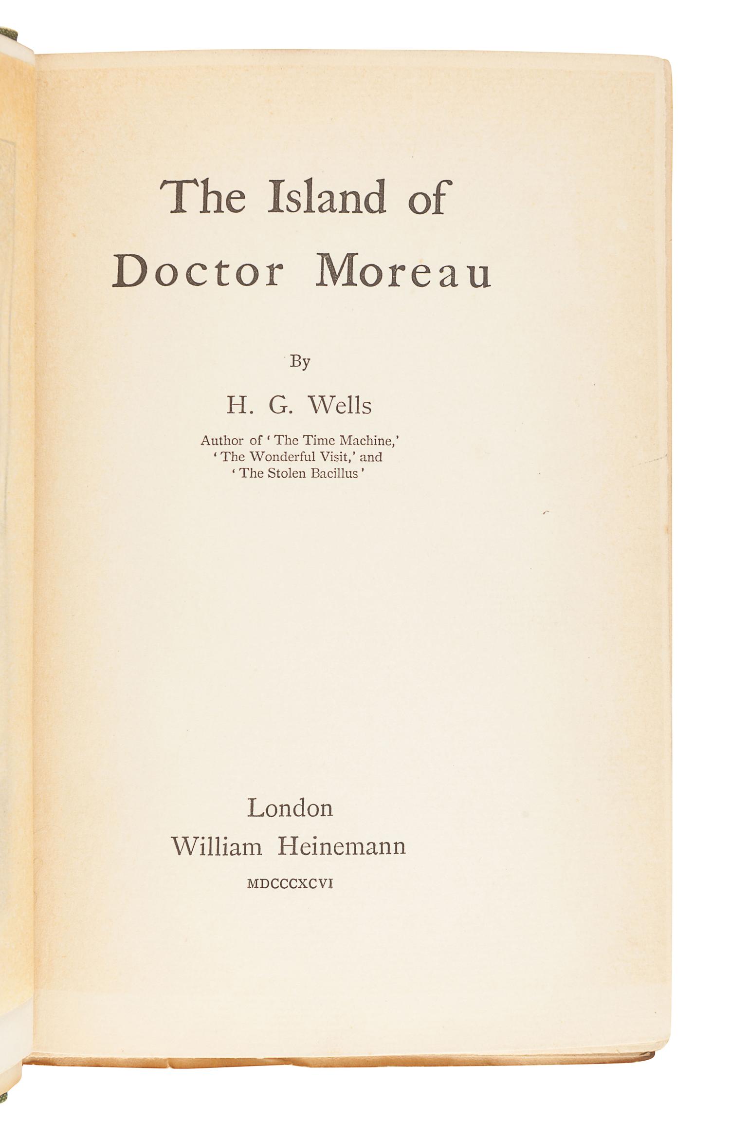 WELLS, H.G. The Time Machine, an Invention. New York: Henry Holt, 1895.