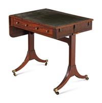 A Regency Style Mahogany Leather-Top Sofa or Writing Table
