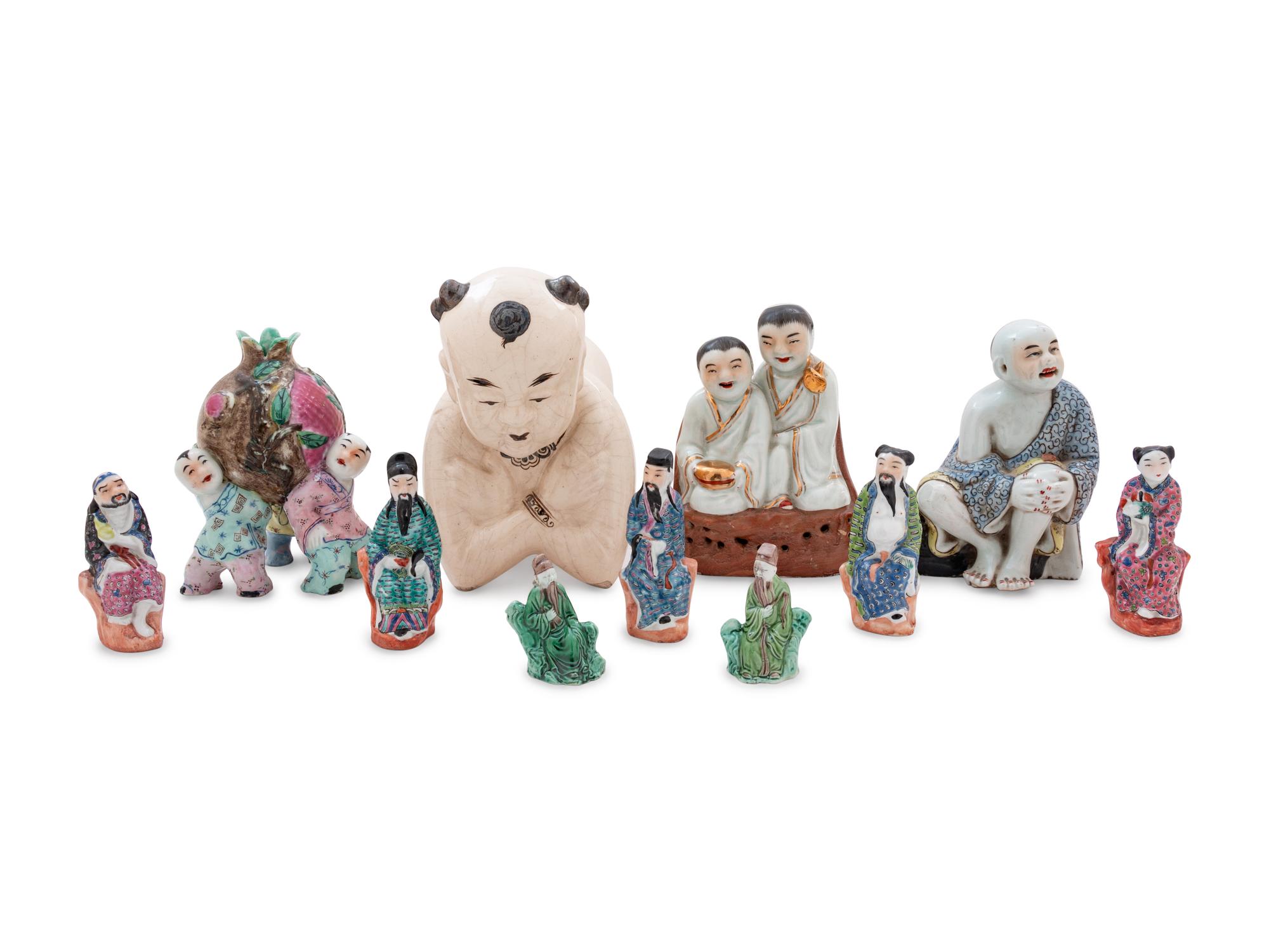 Eleven Chinese Porcelain Figures
