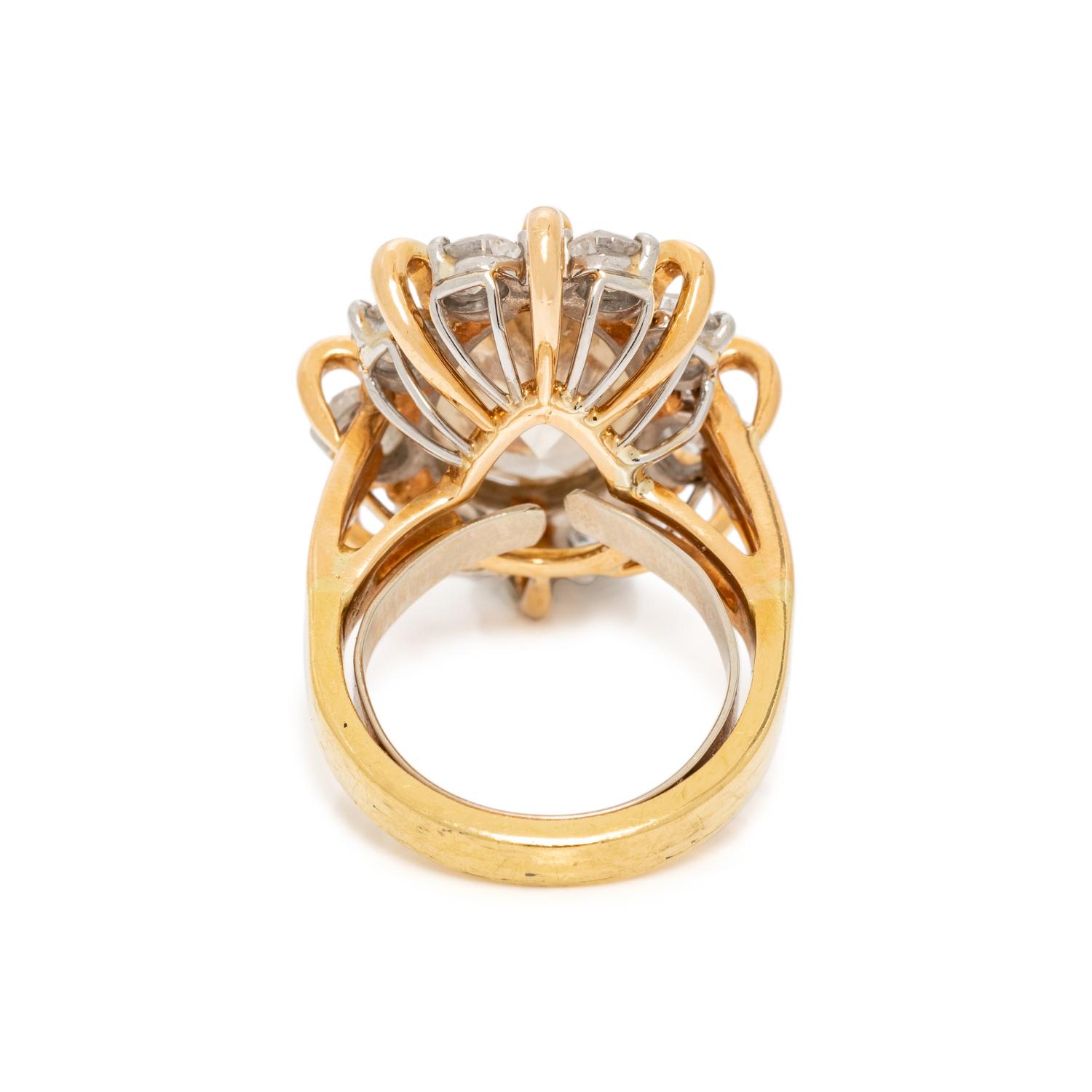OSCAR HEYMAN, FANCY BROWN-YELLOW DIAMOND AND DIAMOND RING