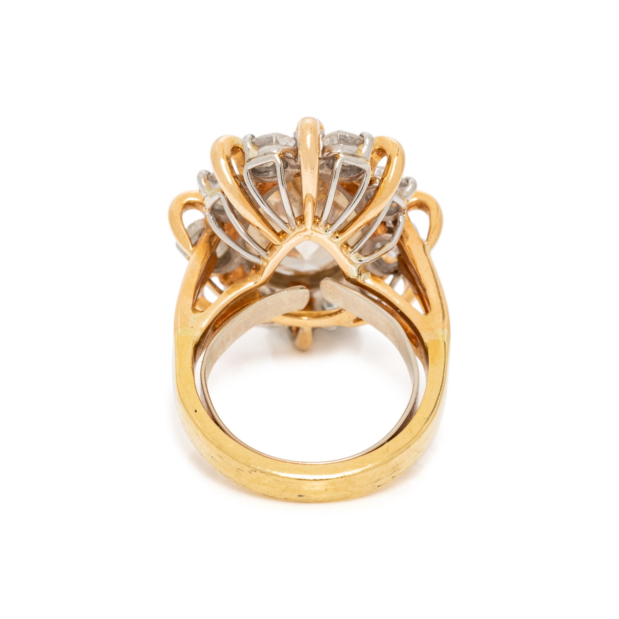 OSCAR HEYMAN, FANCY BROWN-YELLOW DIAMOND AND DIAMOND RING