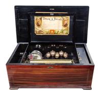A Swiss Cylinder Music Box Width 25 inches. — 19TH CENTURY