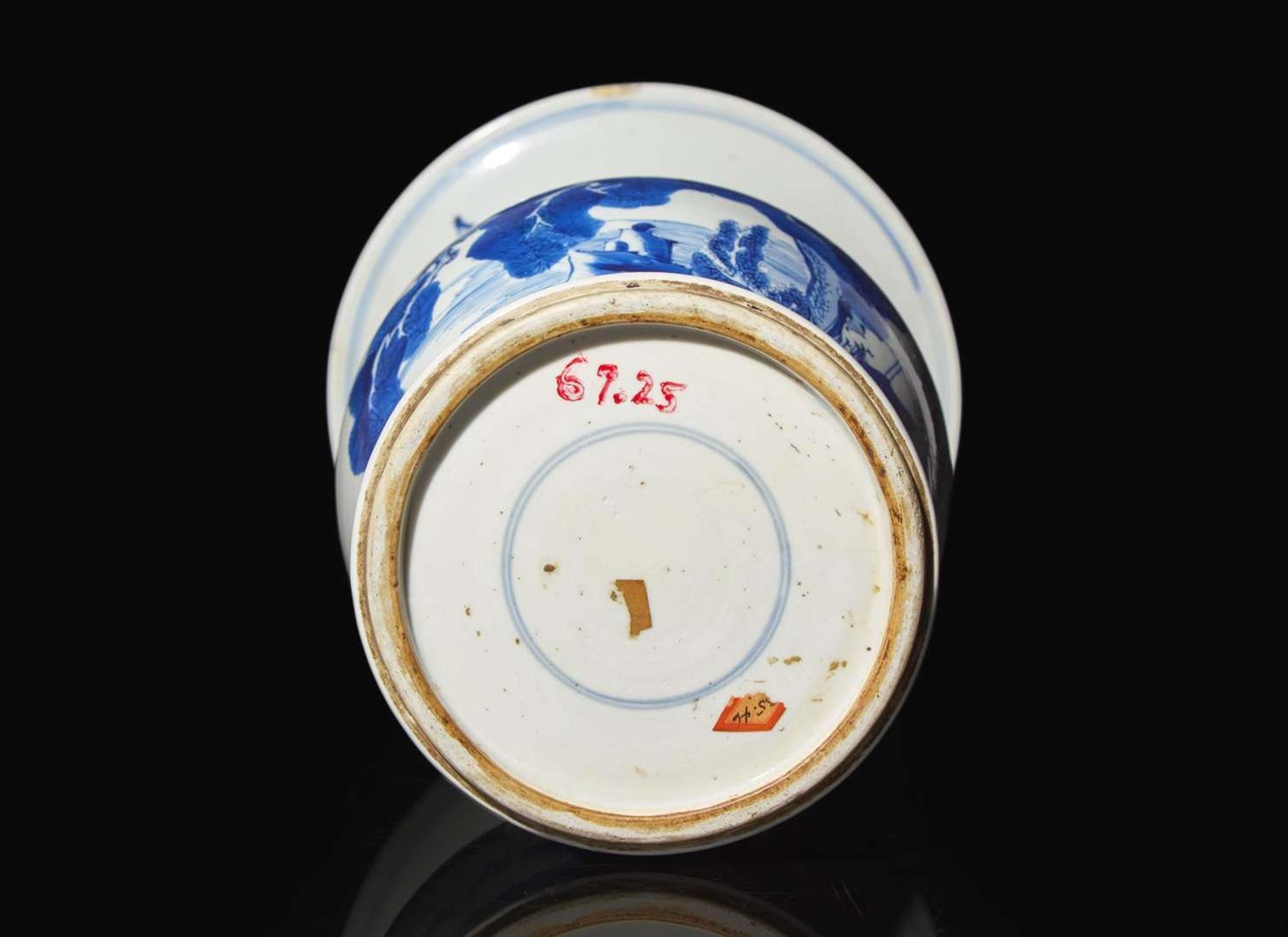 A Chinese blue and white Phoenix-tail vase, Kangxi period 青花鳳尾尊 清康熙