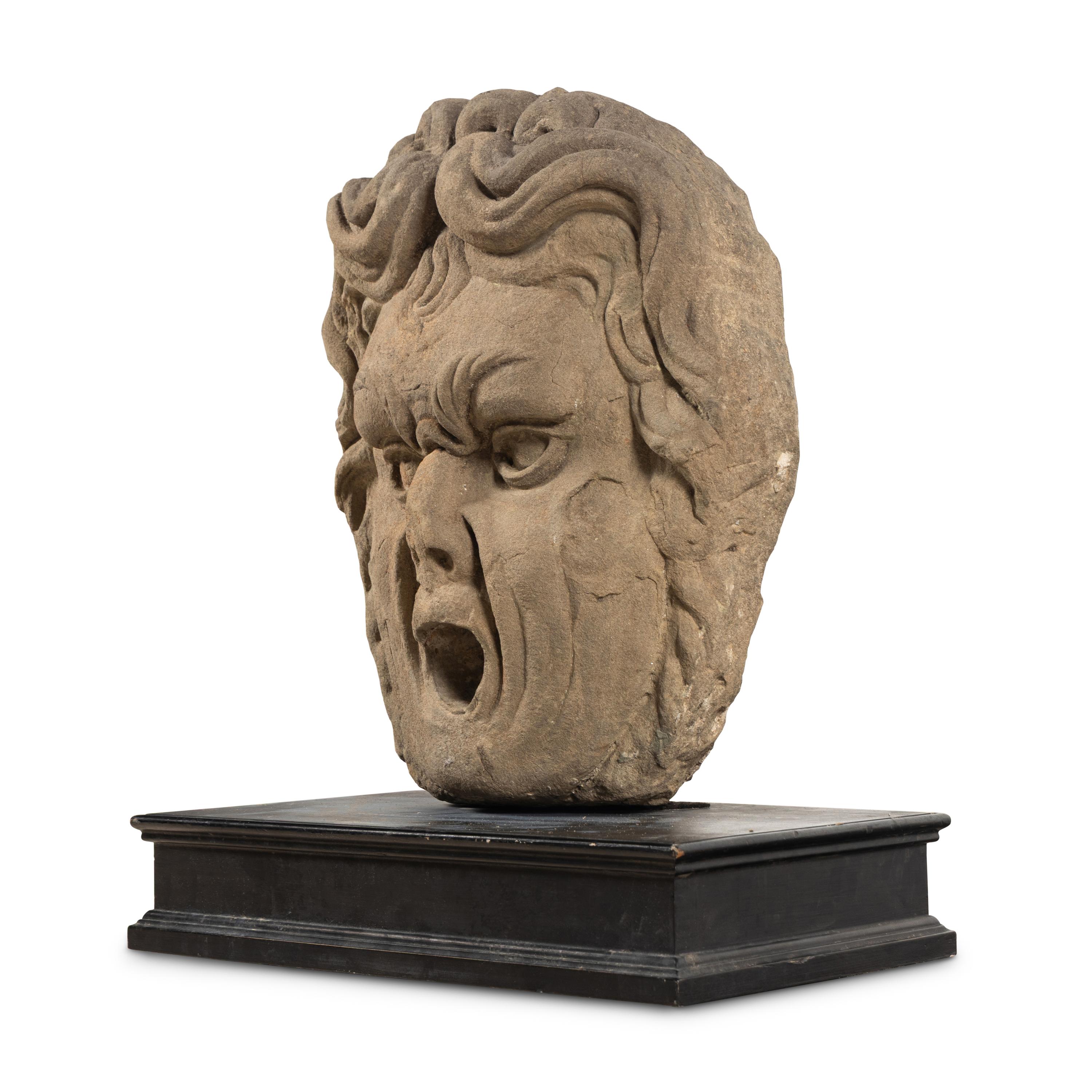 An Italian Stone Fountain Mask