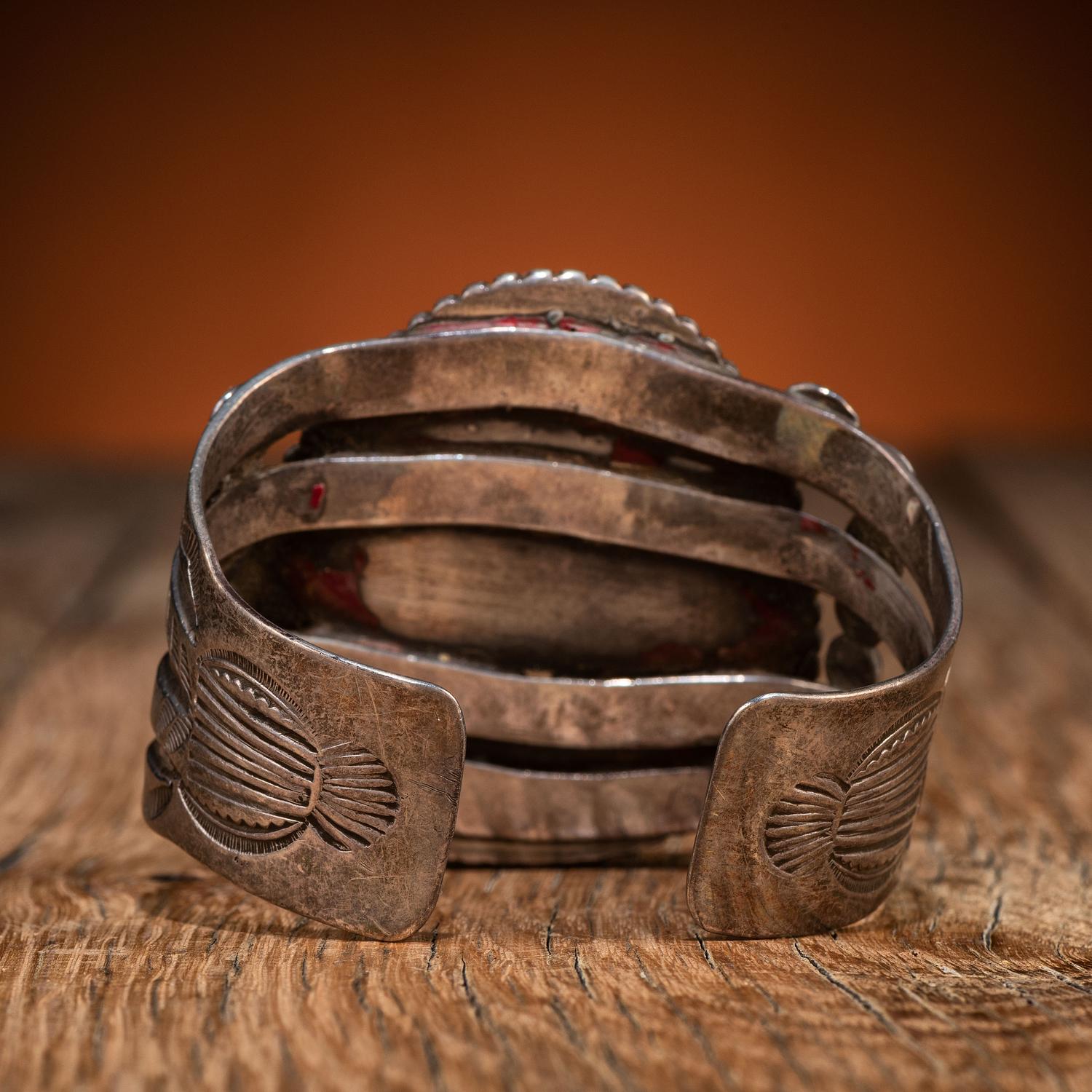 Navajo Silver and Turquoise Cuff Bracelet
