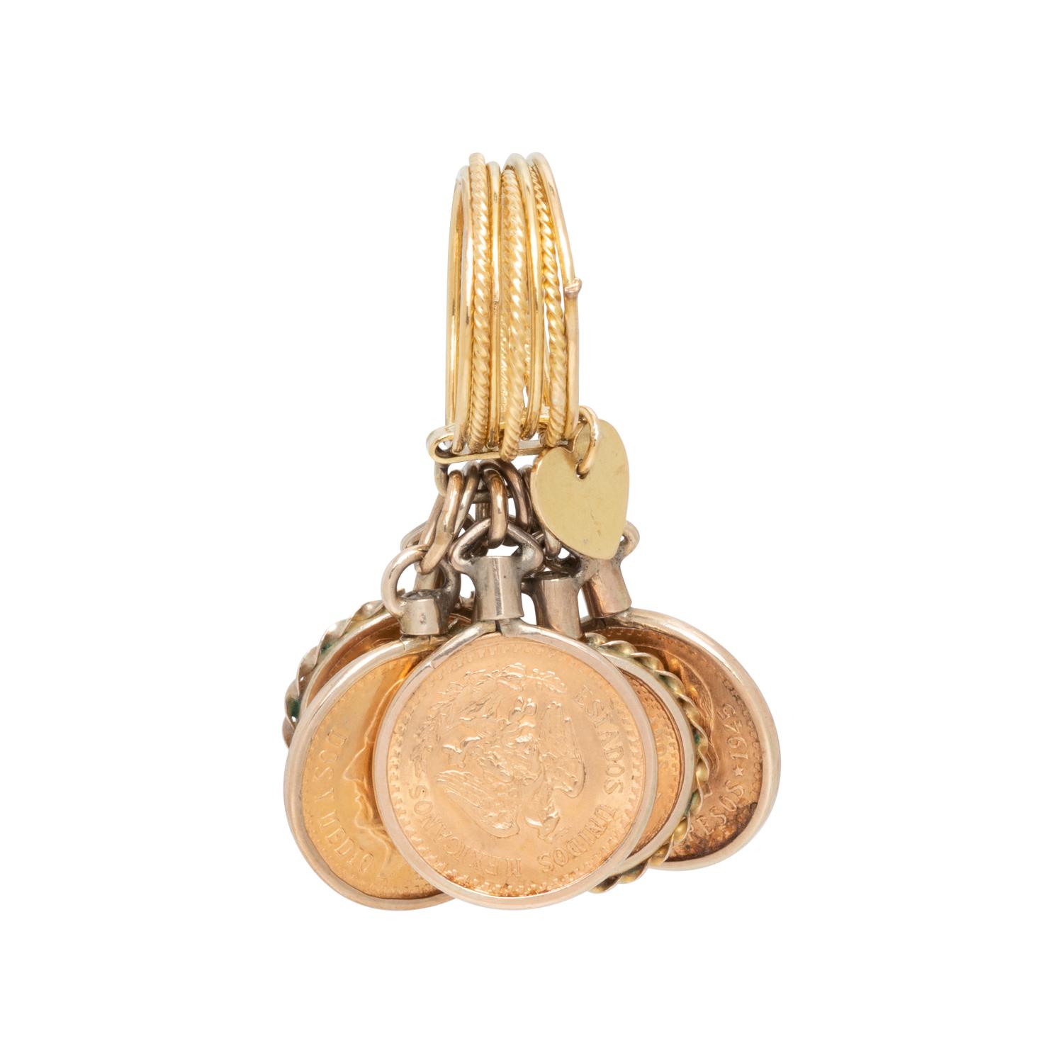 YELLOW GOLD AND COIN RING