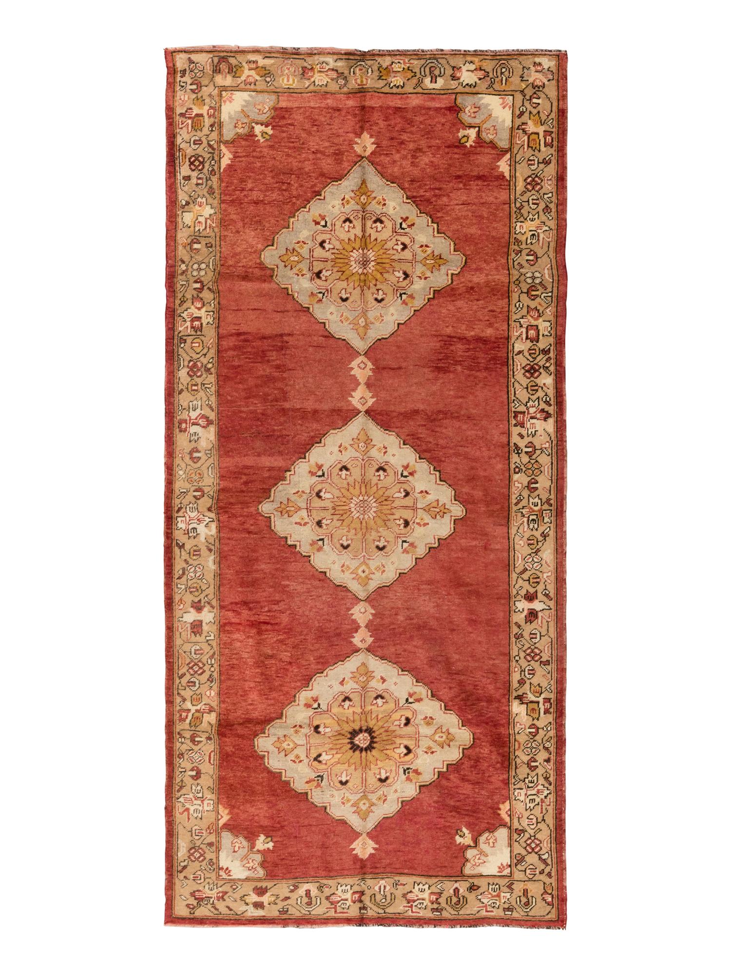 An Oushak Corridor Carpet