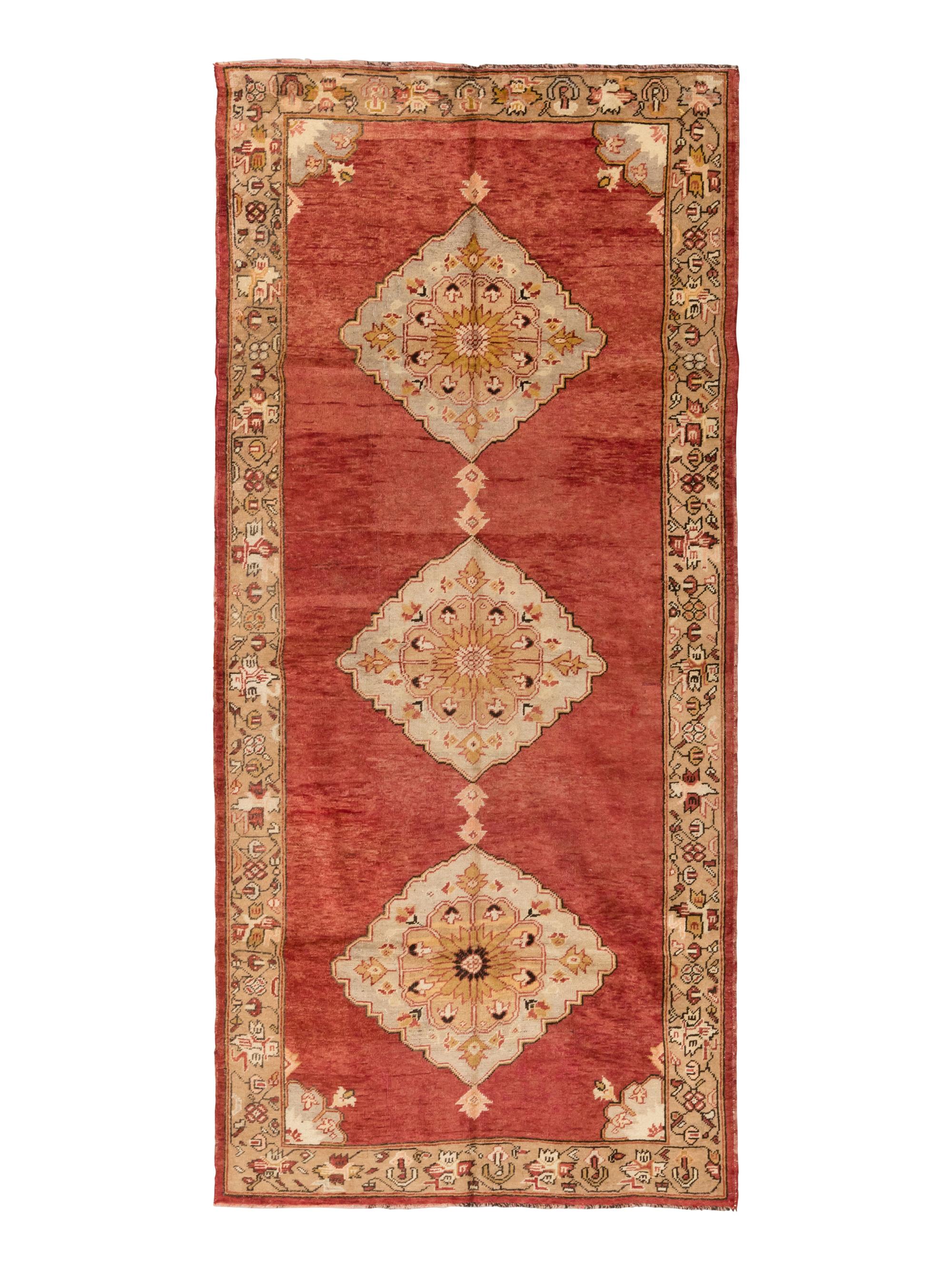 An Oushak Corridor Carpet