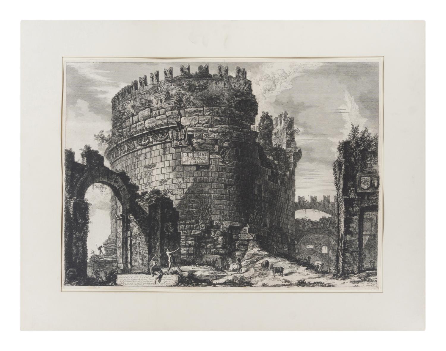 A group of 12 plates from Vedute di Roma and Le Antichità Romane , 18th century