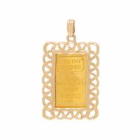 Yellow Gold Bullion Bar Pendant