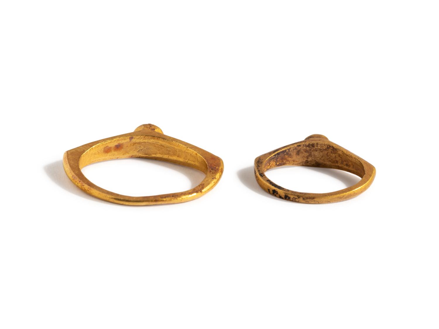 Two Roman Gold Finger Rings