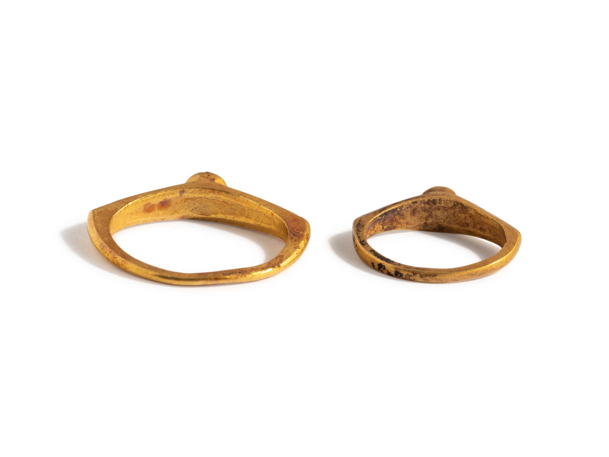 Two Roman Gold Finger Rings