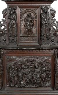 A Renaissance Revival Elaborately Carved Oak Stand