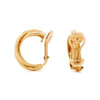CARTIER, YELLOW GOLD AND DIAMOND 'TRINITY' CLIP EARRINGS