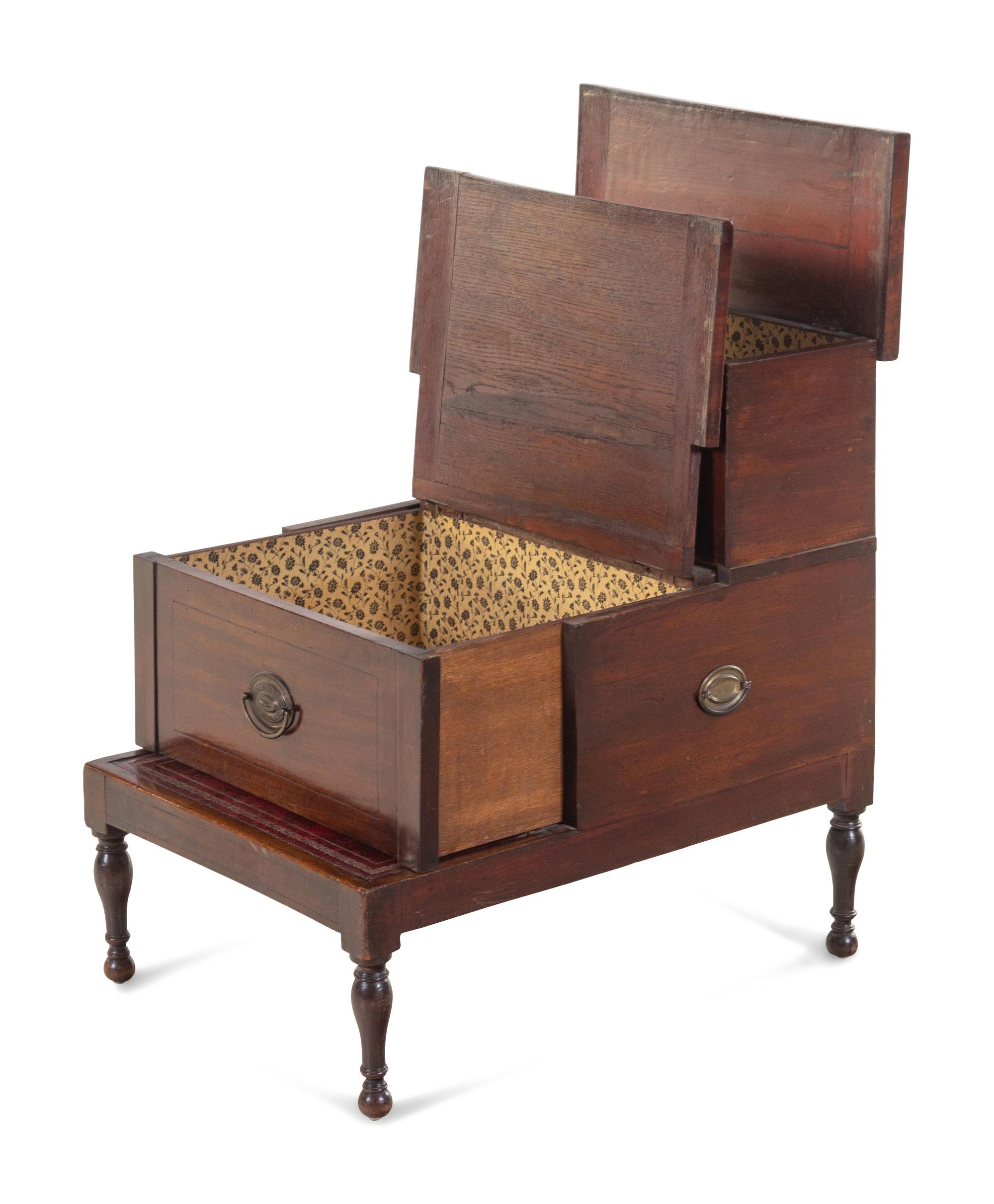 A Set of Regency Style Mahogany Bed Steps
