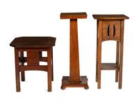 A Group of Three Arts & Crafts Side Tables and Plant Stands