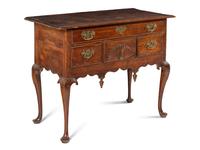 A Queen Anne Fan-Carved Walnut Dressing Table
