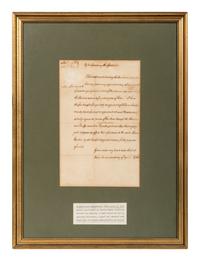 [FRENCH AND INDIAN WAR]. BERNARD, Francis (1712-1779). Document signed ("Fra. Bernard"), as Colonial Governor of Province of Massachusetts Bay, 17 April 1761.
