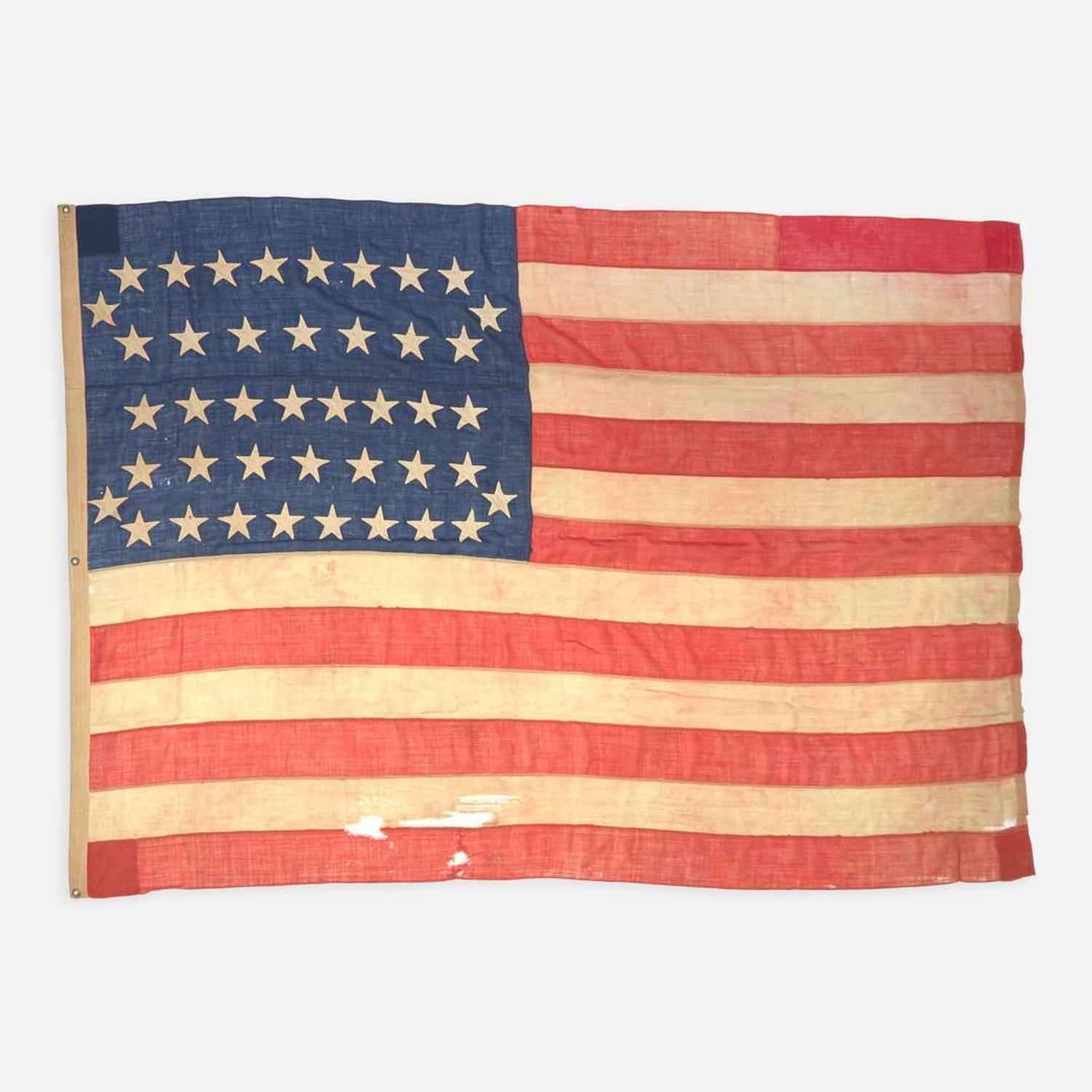 A 42-Star American National Flag commemorating Washington statehood 1889-1890