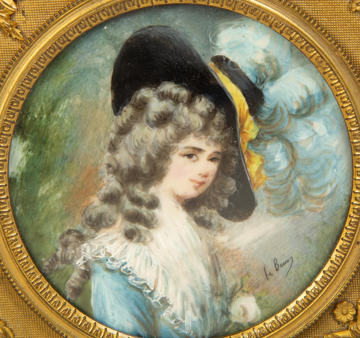 Three Continental Table Boxes Decorated with Painted Portraits