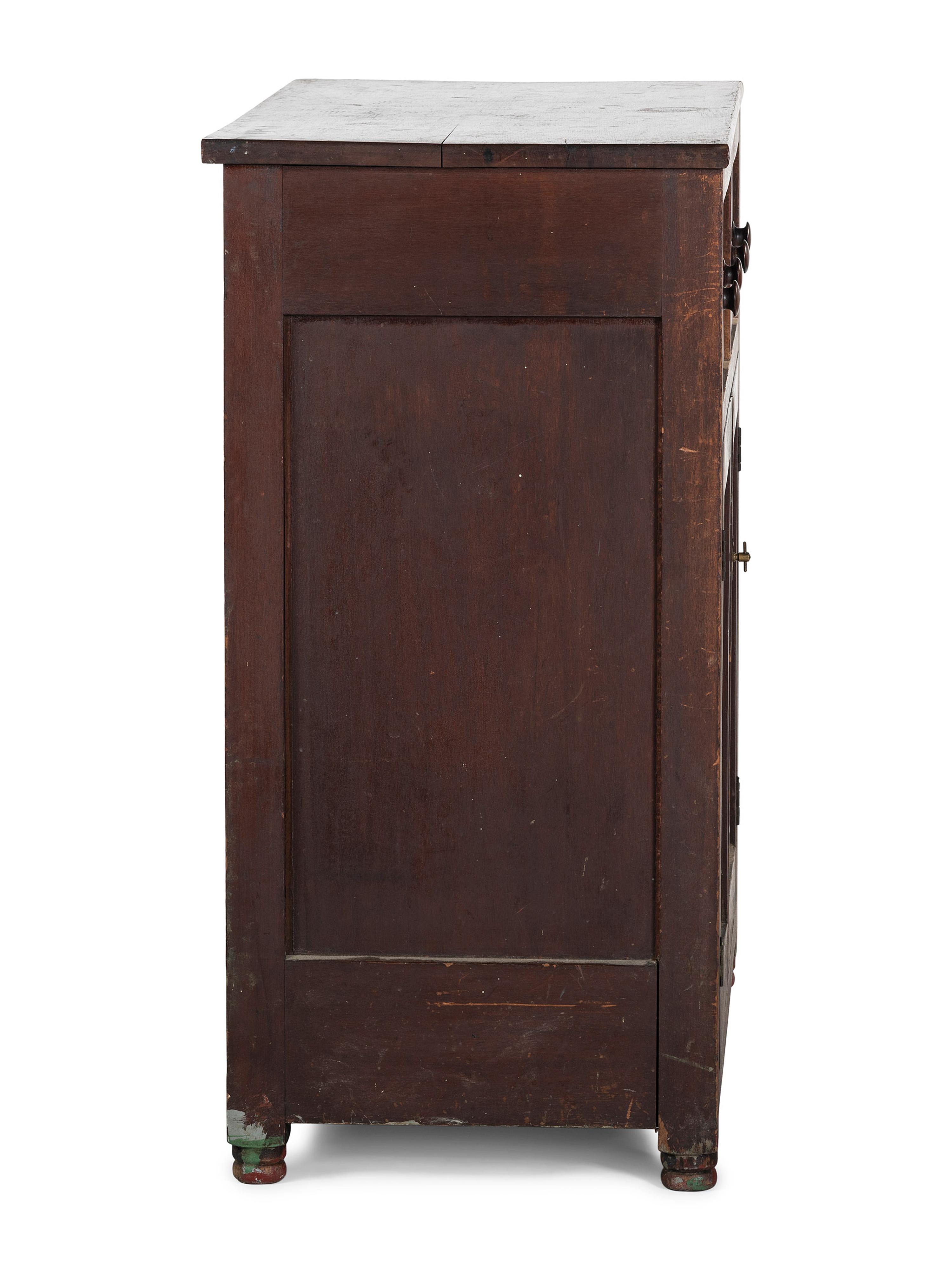 A Country Federal Cherrywood Two Drawer Jelly Cupboard