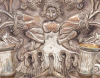A Pair of Continental Silver Two-Light Sconces