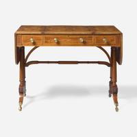 A Regency inlaid rosewood and yew sofa table circa 1810