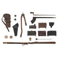 Group of Civil War and Indian Wars Era Cartridge Boxes and Leather Accoutrements