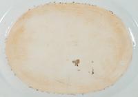 A Pair of Chinese Export Porcelain Armorial Platters Raised on Later Mahogany Stands
