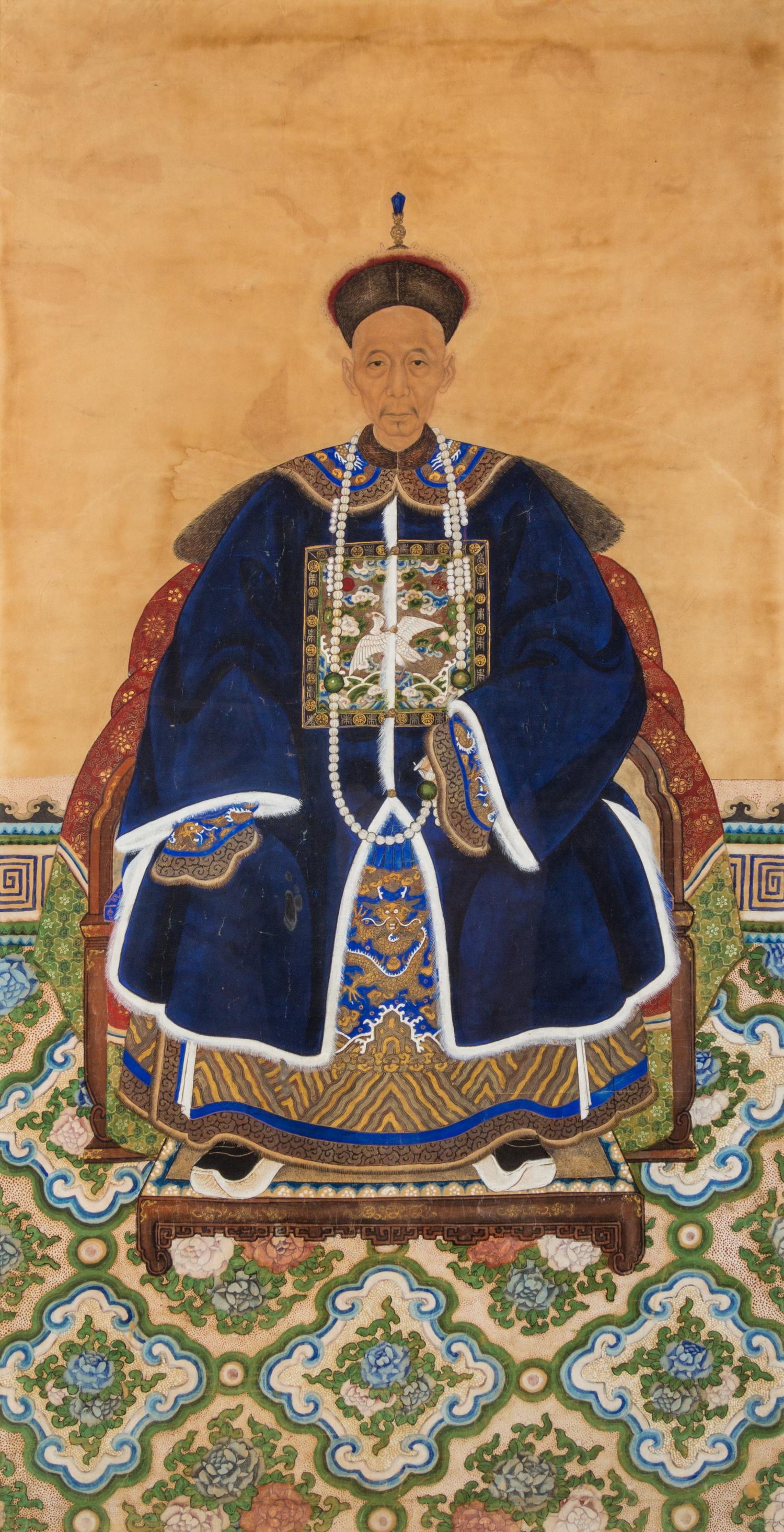 Two Ancestor Portraits 51 x 21 inches (image). — 19TH CENTURY