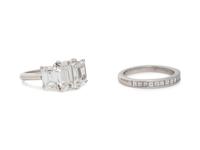 TIFFANY & CO., DIAMOND RING AND BAND