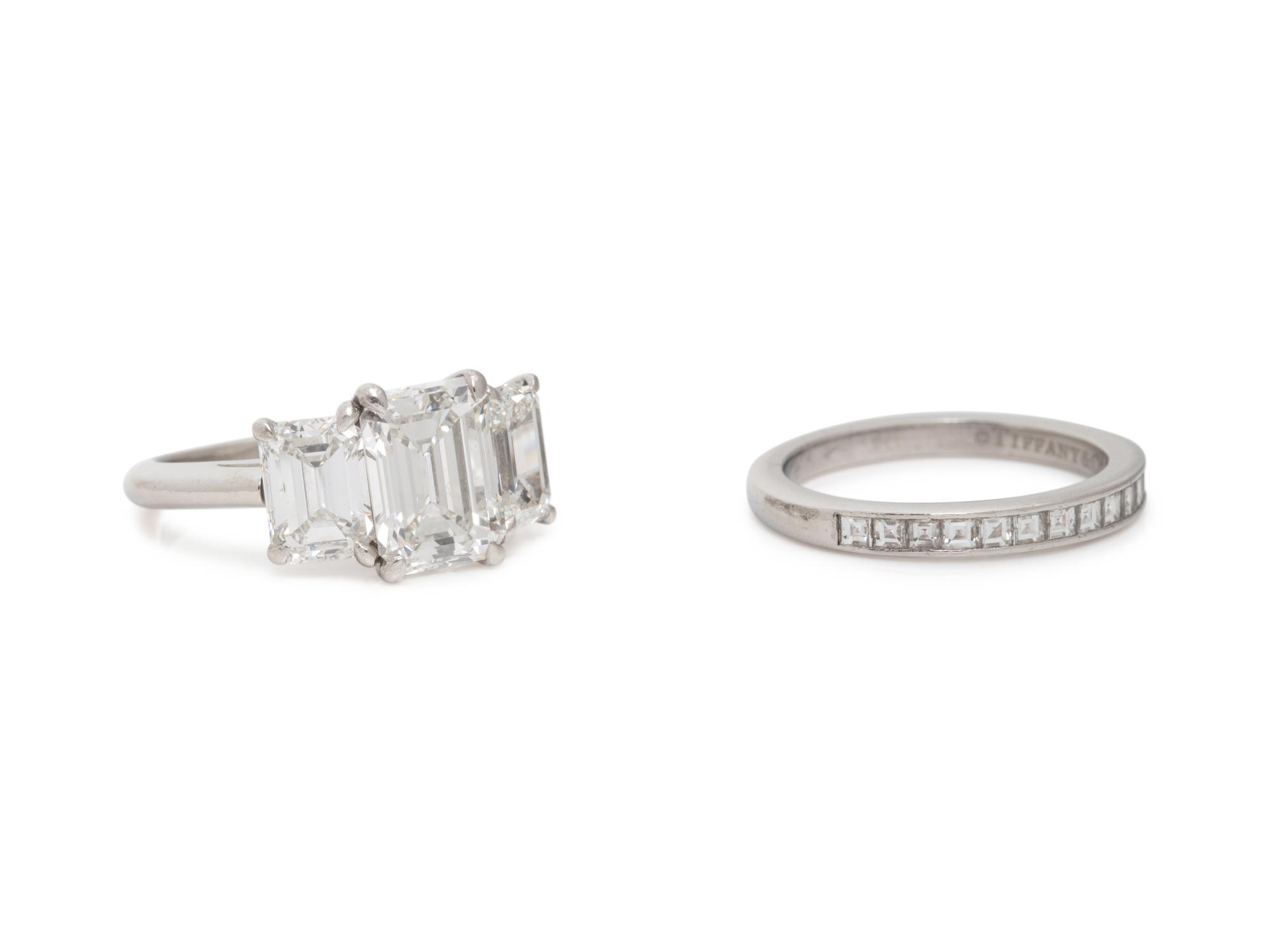 TIFFANY & CO., DIAMOND RING AND BAND