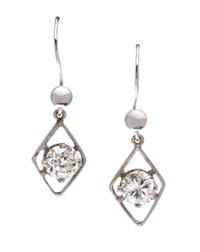 A Pair of White Gold and Diamond Earrings, 1.60 dwts.