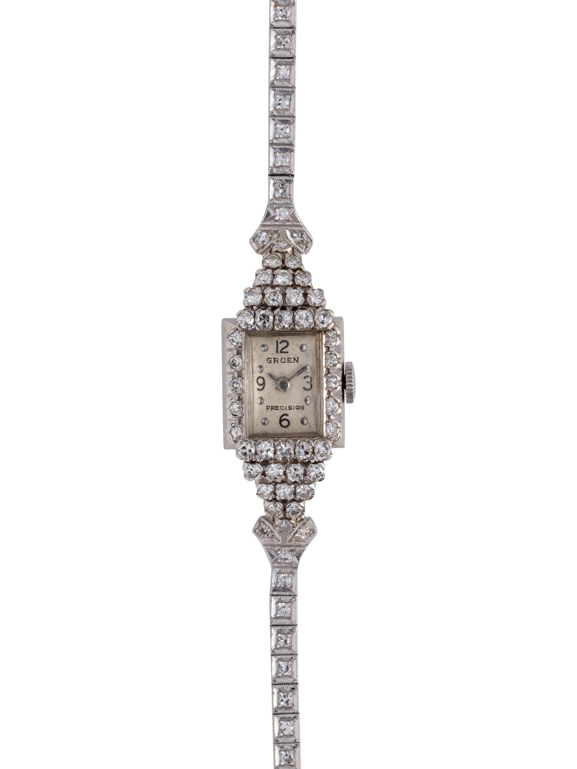 GRUEN, DIAMOND WRISTWATCH